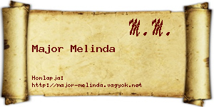 Major Melinda névjegykártya